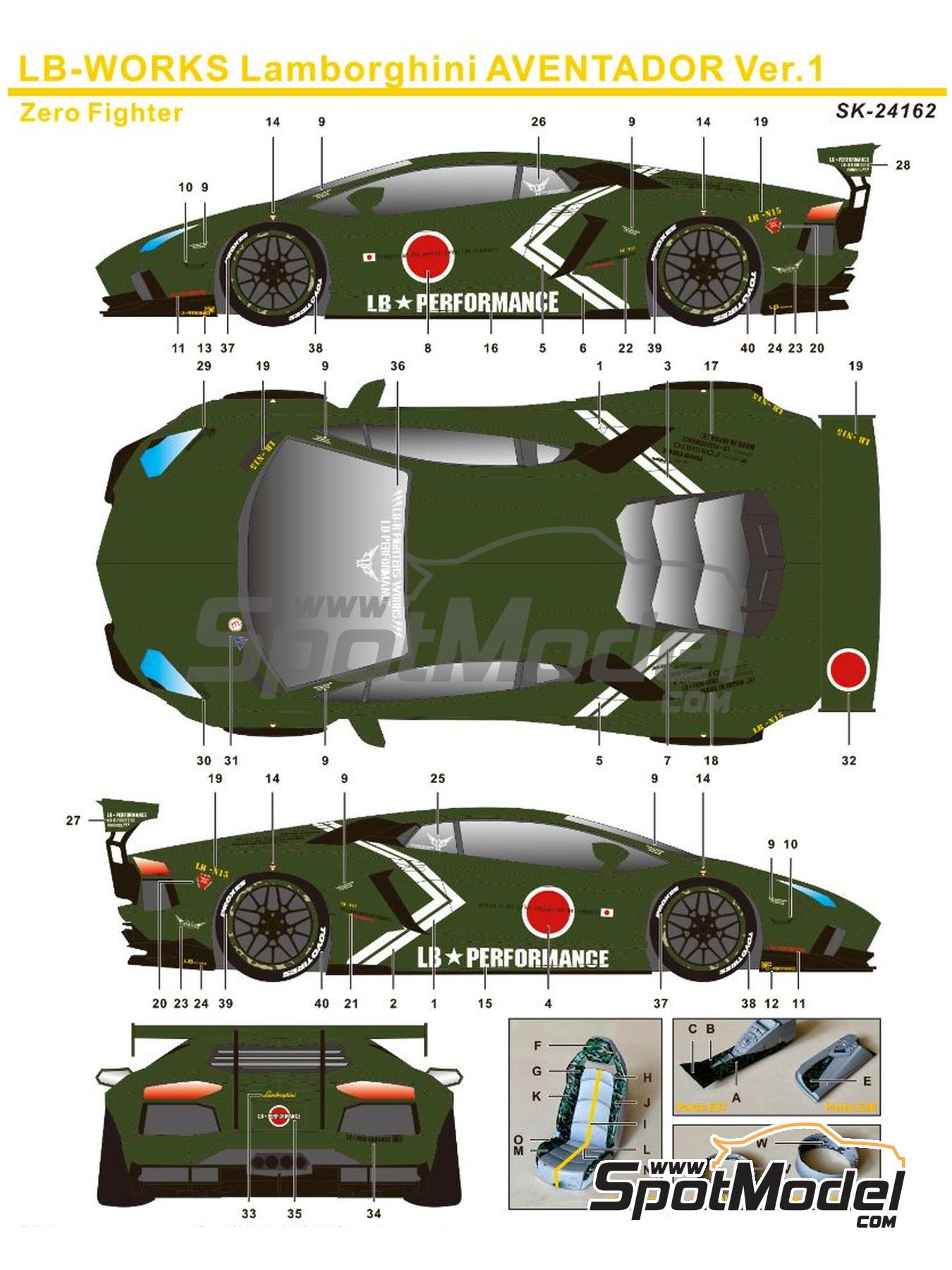 SK Decals SK24162: Marking / livery 1/24 scale - Lamborghini